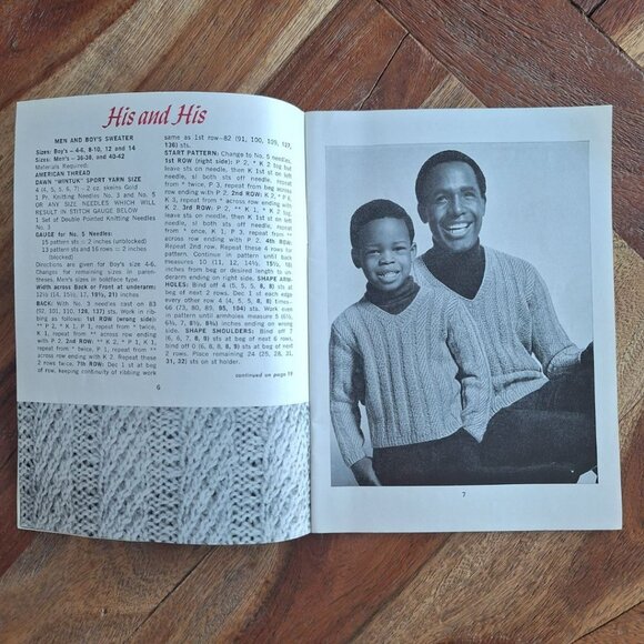 Family‎ Sports Knit Crochet Star Booklet 219 American Thread Learn Indian Nehru - Picture 4 of 7